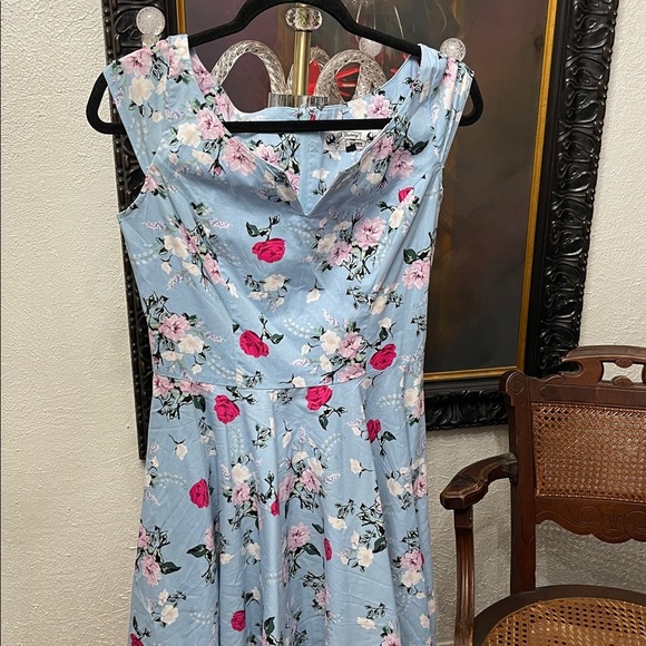 Hell Bunny Belinda Rockabilly Swing Retro Vintage Cocktail Tea Dress S - Picture 5 of 9